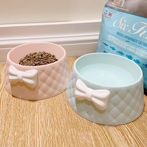 Bow-Shaped Pet Bowl with Non-Slip Base – Kivelle™