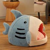 Shark-Shaped Pet Cave Bed with Non-Slip Bottom – SharkNook™