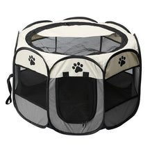 Foldable Oxford Pet Playpen Tent with Skylight & Rolling Door – ZenPen™