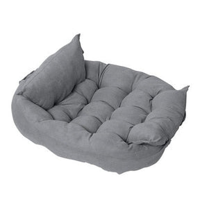 3-in-1 Velvet Pet Bed with Convertible Design – Page™