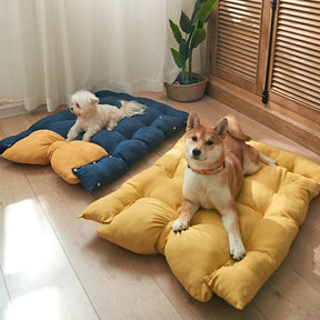 2-in-1 Bow-Shaped Pet Bed with Double Filling – Bowli™