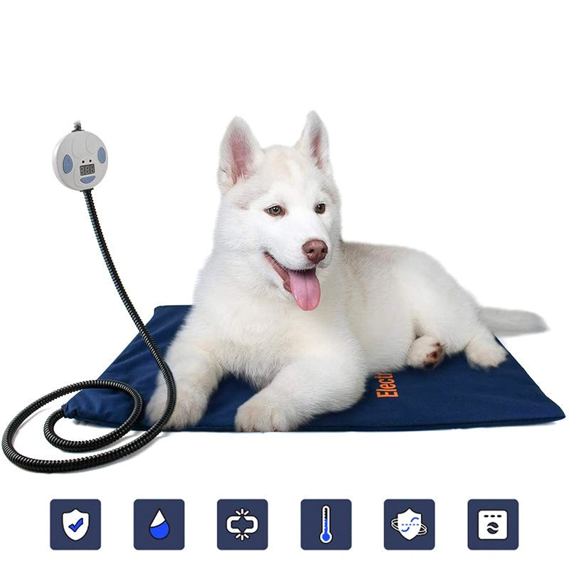 Heated Pet Mat with 7 Temperature Levels & Thermostat – WarmNest™