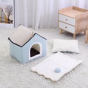 Pet House Bed with Removable Design – BlueHaven™