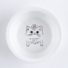 Elevated Ceramic Cat Bowl with Bamboo Stand – Whisko™
