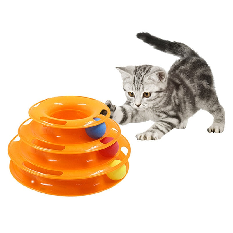 3-Tier Cat Activity Tower Toy – Non-Toxic Durable Design – Vezlo™