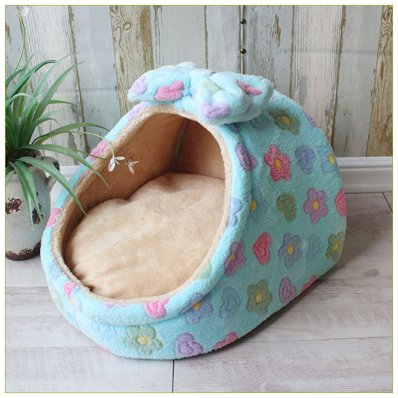 Cozy Pet Cave Bed with Removable Cushion – Nestelle™