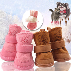 Warm Adjustable Dog Boots with Non-Slip Soles – Loafly™