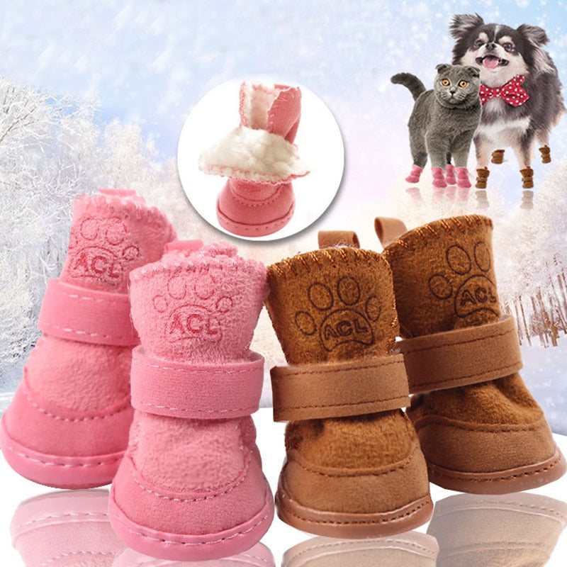 Warm Adjustable Dog Boots with Non-Slip Soles – Loafly™
