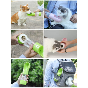 Portable Pet Water & Food Bottle - BPA-Free Travel Feeder – Sipwell™