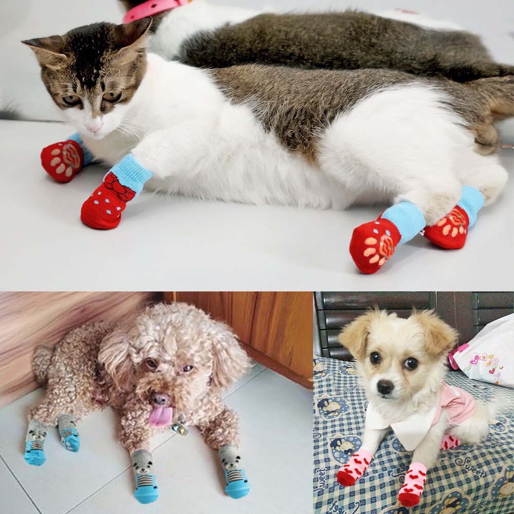 Pet Lover Socks – 4-Piece Cotton Set for Dogs & Cats – Padstep™