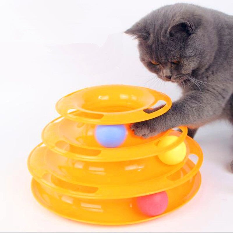 3-Tier Cat Activity Tower Toy – Non-Toxic Durable Design – Vezlo™