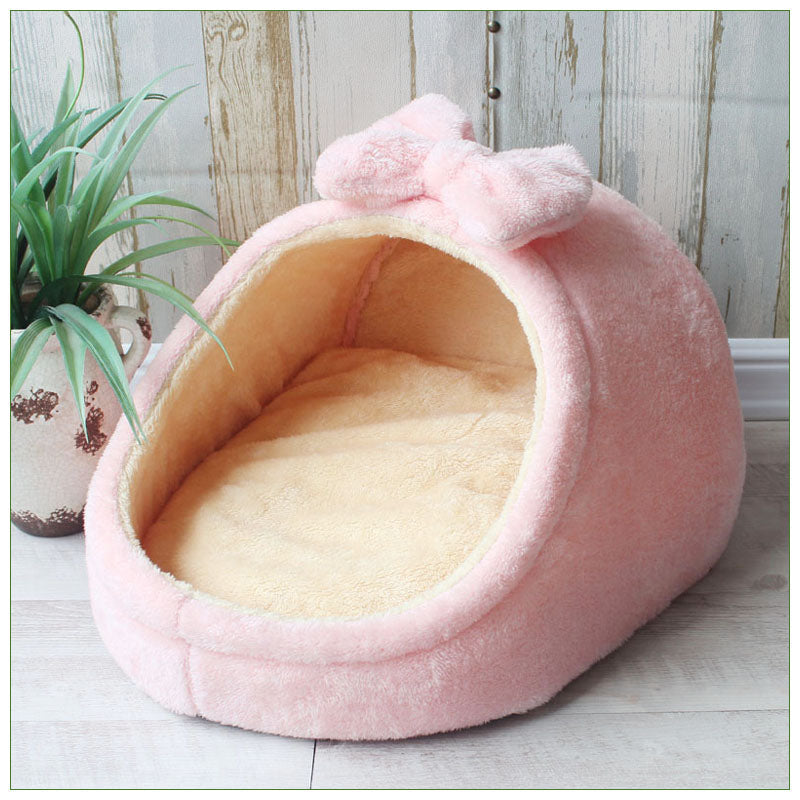 Cozy Pet Cave Bed with Removable Cushion – Nestelle™