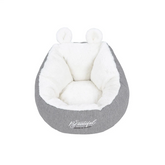 Cotton Pet Bed in White & Gray – CloudNest™