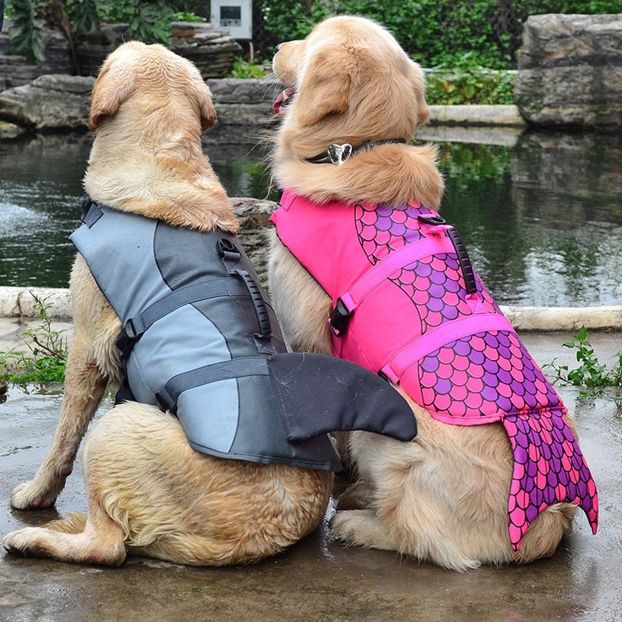 Pet Life Jacket with Mermaid & Shark Prints – Wavelo™