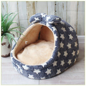 Cozy Pet Cave Bed with Removable Cushion – Nestelle™