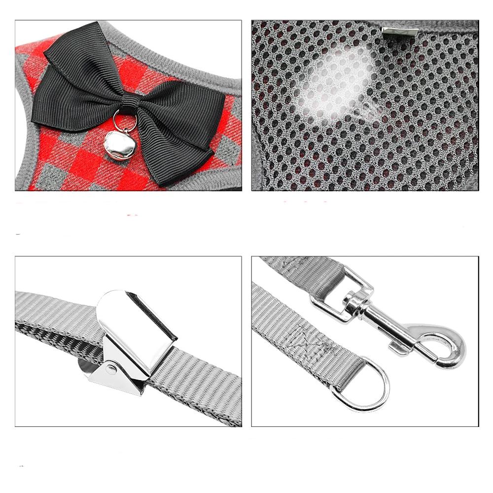 Plaid Bow Tie Vest with Leash for Dogs & Cats – Dapperly™