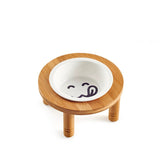 Elevated Porcelain Pet Bowl with Bamboo Stand – Perchby™
