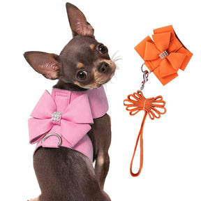 Microfiber Leather Dog Collar & Leash Set for Small to Medium Dogs – Nuzzle™