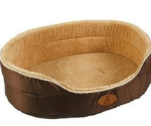 Velvet Pet Bed with Raised Bolsters – Veloura™