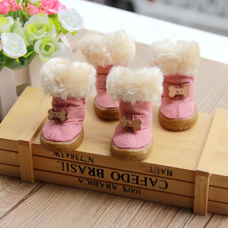 Pet Shoes 4-Piece Set for Small Pets – SnowStep™