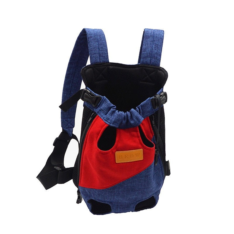 Canvas Kangaroo Front Pet Carrier Backpack with Zipper Closure – PouchRoo™