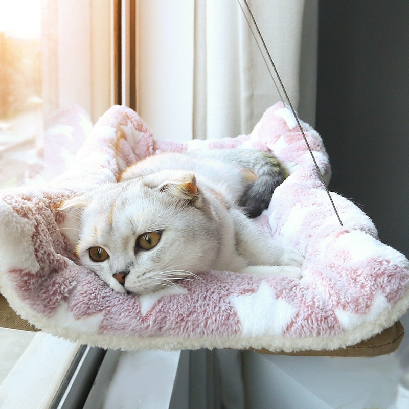 Suspended Window Cat Bed with Suction Cups – Perchly™