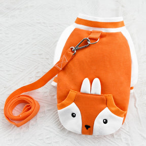 Cartoon Pet Outfit & Matching Leash Set – Fuzzo™