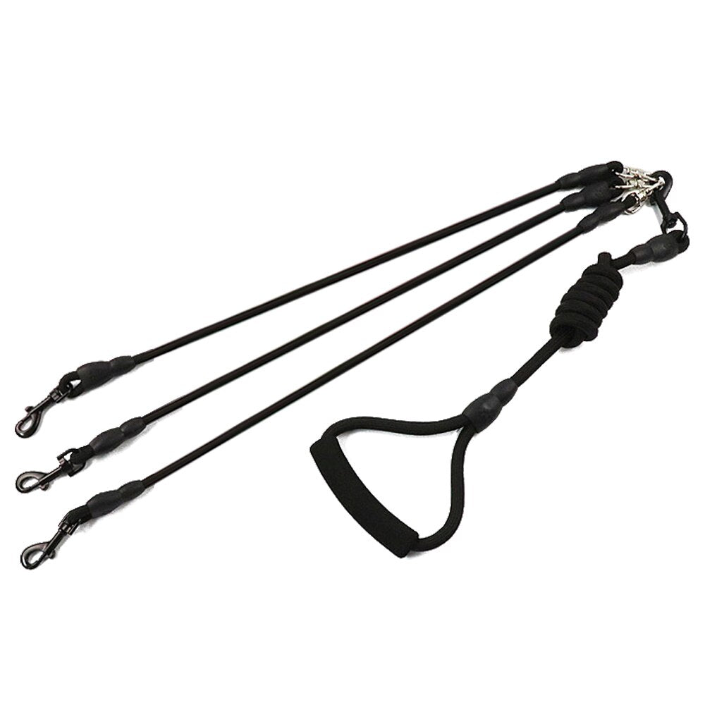 3-Way Dog Coupler Leash for Up to 3 Dogs with Padded Handle – Trivo™