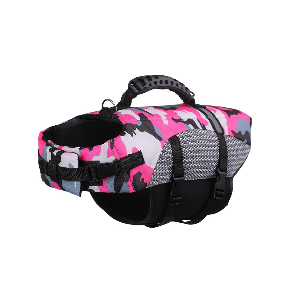 Neon Camo Pet Life Jacket with Reflective Strip – Vytide™