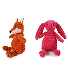 Soft Cotton Plush Animal Squeaky Chew Toy for Pets – Squeako™