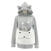 Kangaroo Pouch Pet Carrier Hoodie, Plush Hooded Sweatshirt – Tavo™