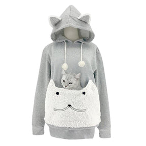 Kangaroo Pouch Pet Carrier Hoodie, Plush Hooded Sweatshirt – Tavo™
