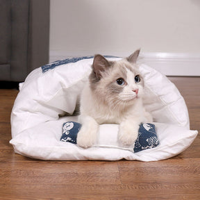 Cotton Pet Sleeping Bag Cave Bed with Pillow for Cats & Dogs – Nestora™