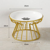 Elevated Porcelain Pet Bowl with Iron Stand – Ceramire™