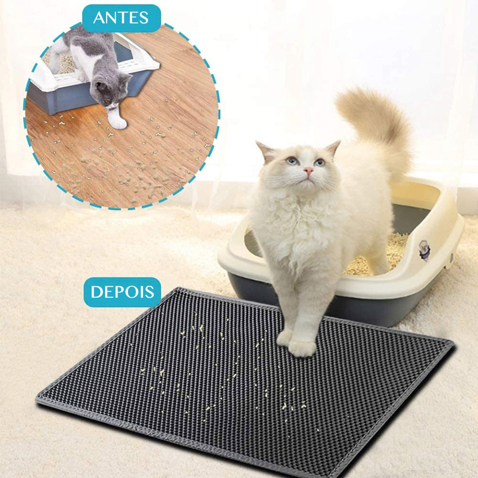 Cat Litter Trapping Mat with Double-Layer Waterproof Design – Trapzy™