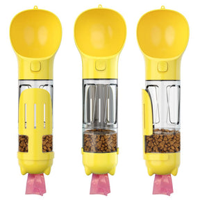 3-in-1 Portable Dog Water Bottle with Food & Waste Bag Storage – TrailSip™