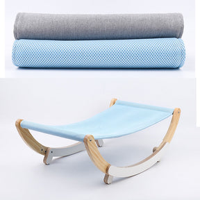 Portable Wood Frame Pet Hammock Bed with Stable Base – Baymo™
