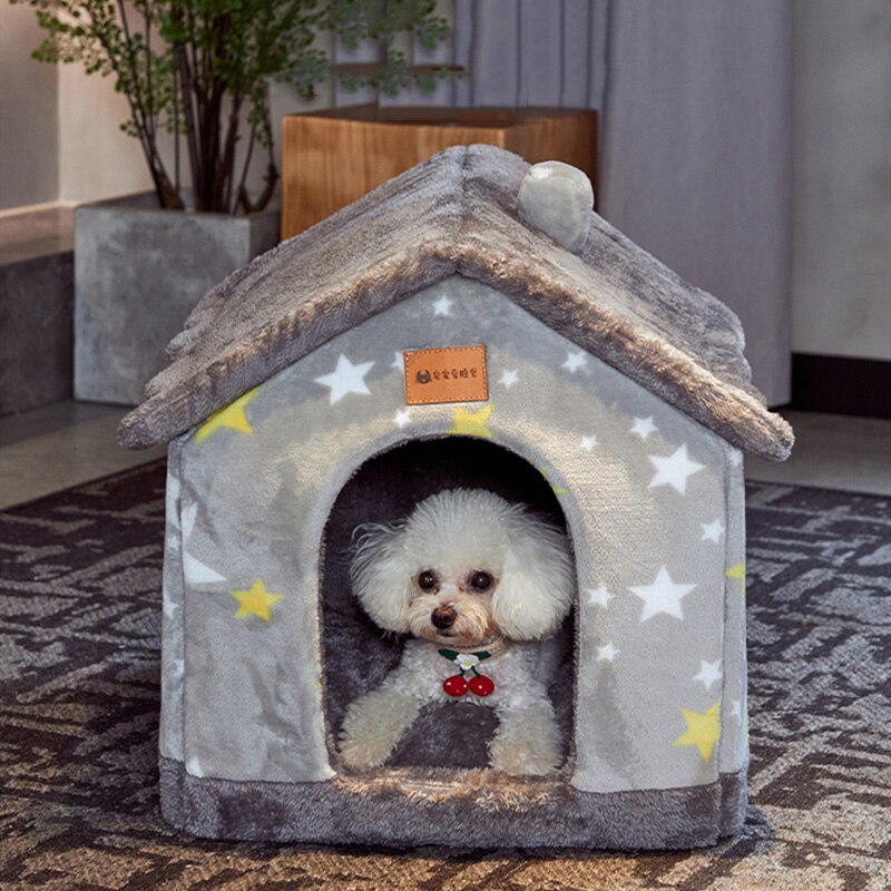 Wool & Cotton Pet House Bed – SnuggleNest™