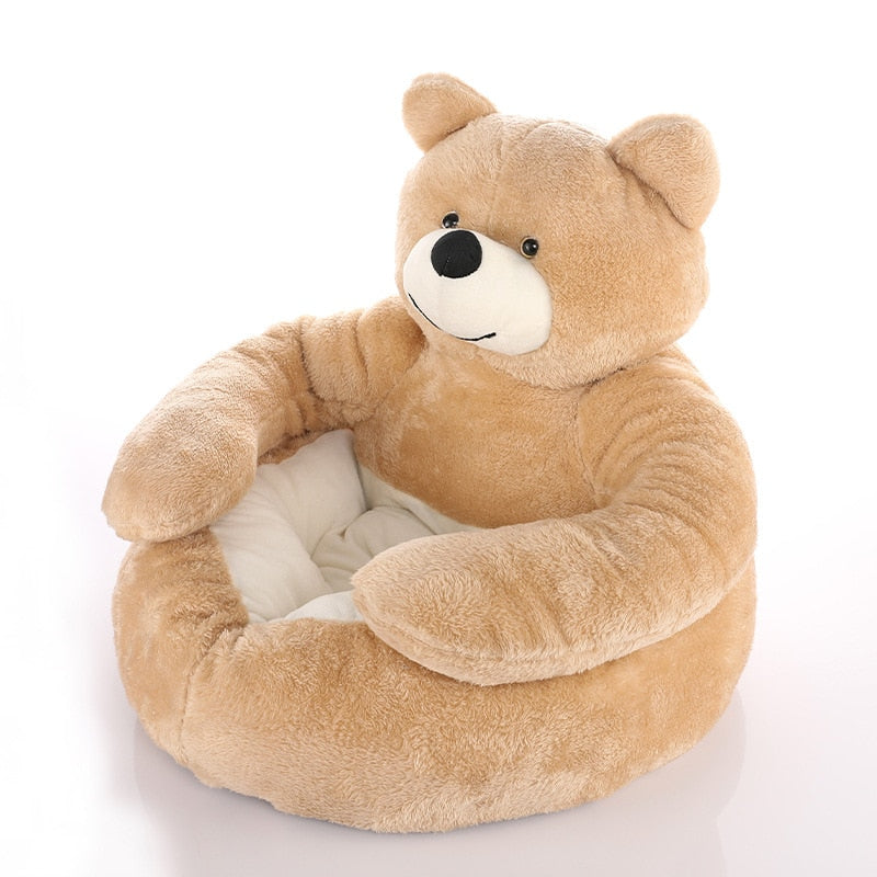 Washable Pet Bed with Non-Slip Bottom – SnuggleBear™