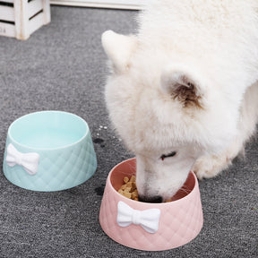 Bow-Shaped Pet Bowl with Non-Slip Base – Kivelle™