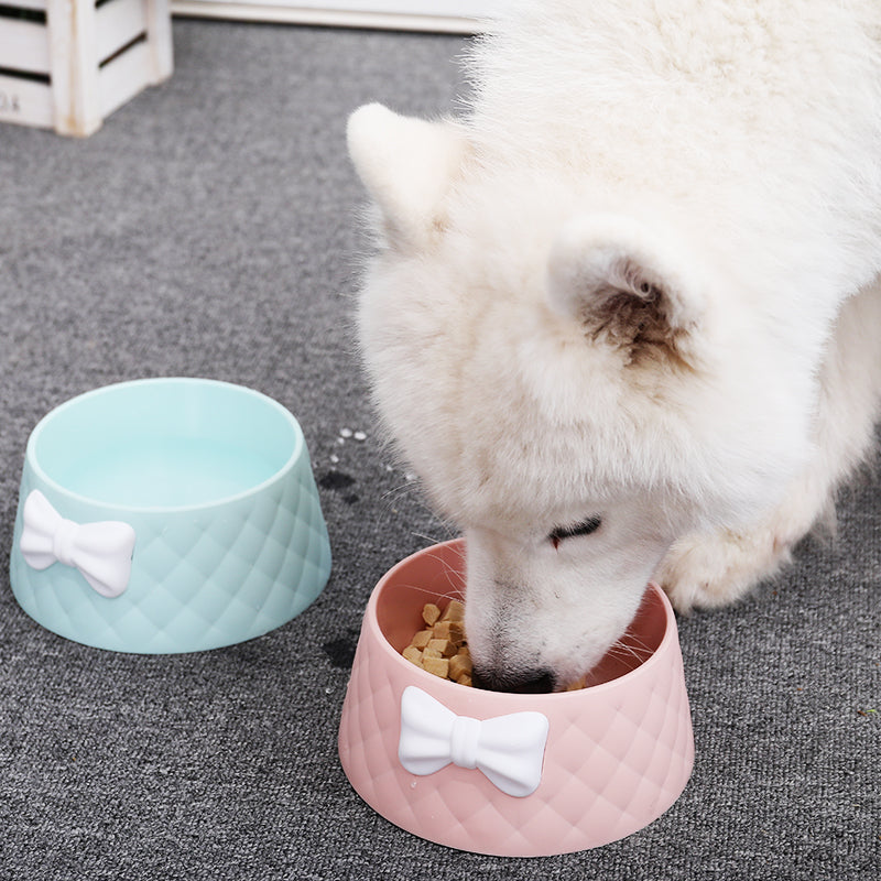 Bow-Shaped Pet Bowl with Non-Slip Base – Kivelle™