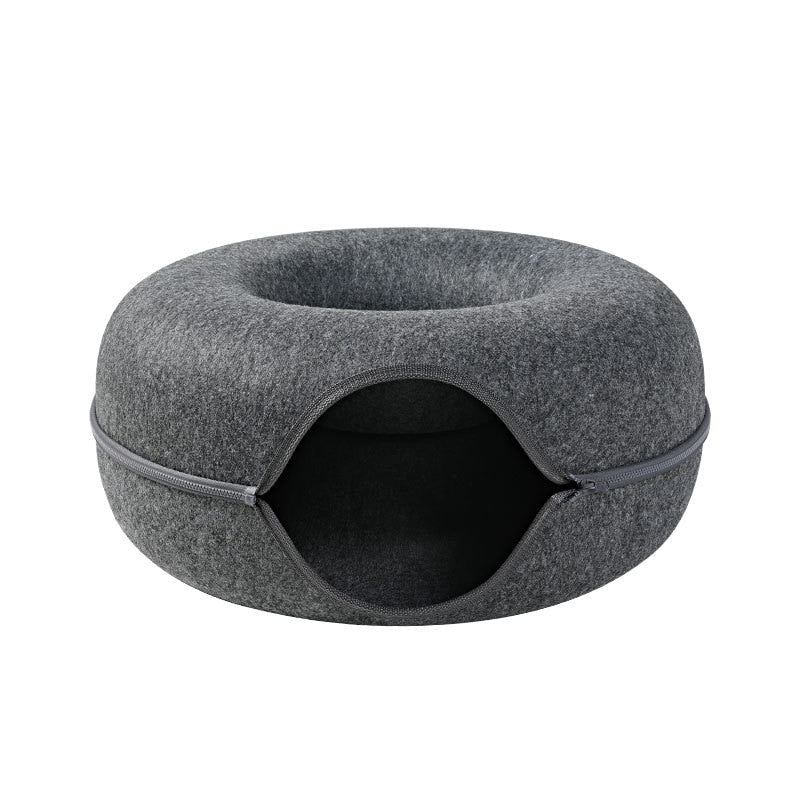 Round Tunnel Pet House with Full-Zip Opening – Viko