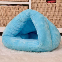 Machine-Washable Velvet Pet Cave Bed with PP Cotton – VelvetNook™