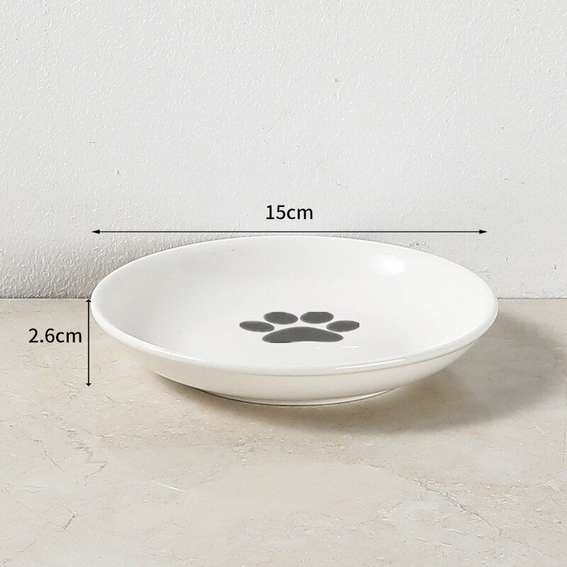 Elevated Porcelain Pet Bowl with Iron Stand – Ceramire™