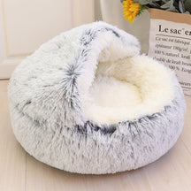 Convertible Cotton Puff Pet Bed with Removable Cover – Cozara™