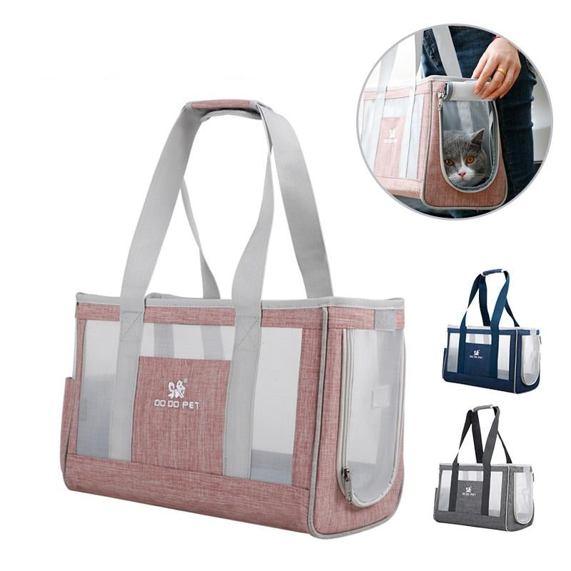 Pet Carrier Bag with Top & Side Zip Access and Safety Strap – Kajo™