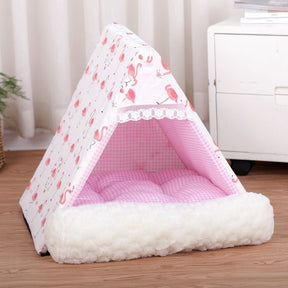 Cotton Pet Tent Bed with Triangle Design – AngelNest™