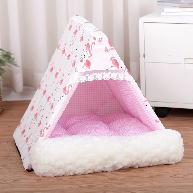 Cotton Pet Tent Bed with Triangle Design – AngelNest™