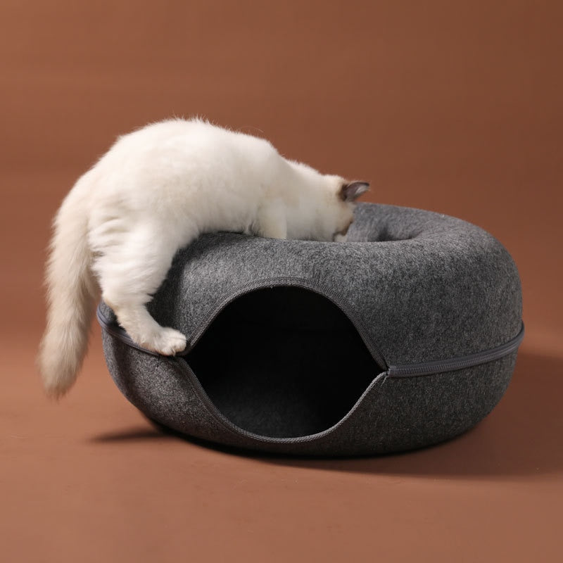 Round Tunnel Pet House with Full-Zip Opening – Viko