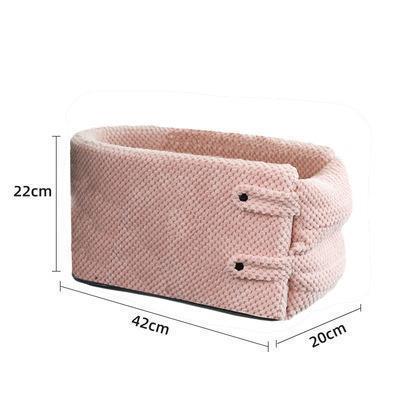 Center Console Pet Car Seat with Safety Leash for Dogs & Cats – Ridemo™
